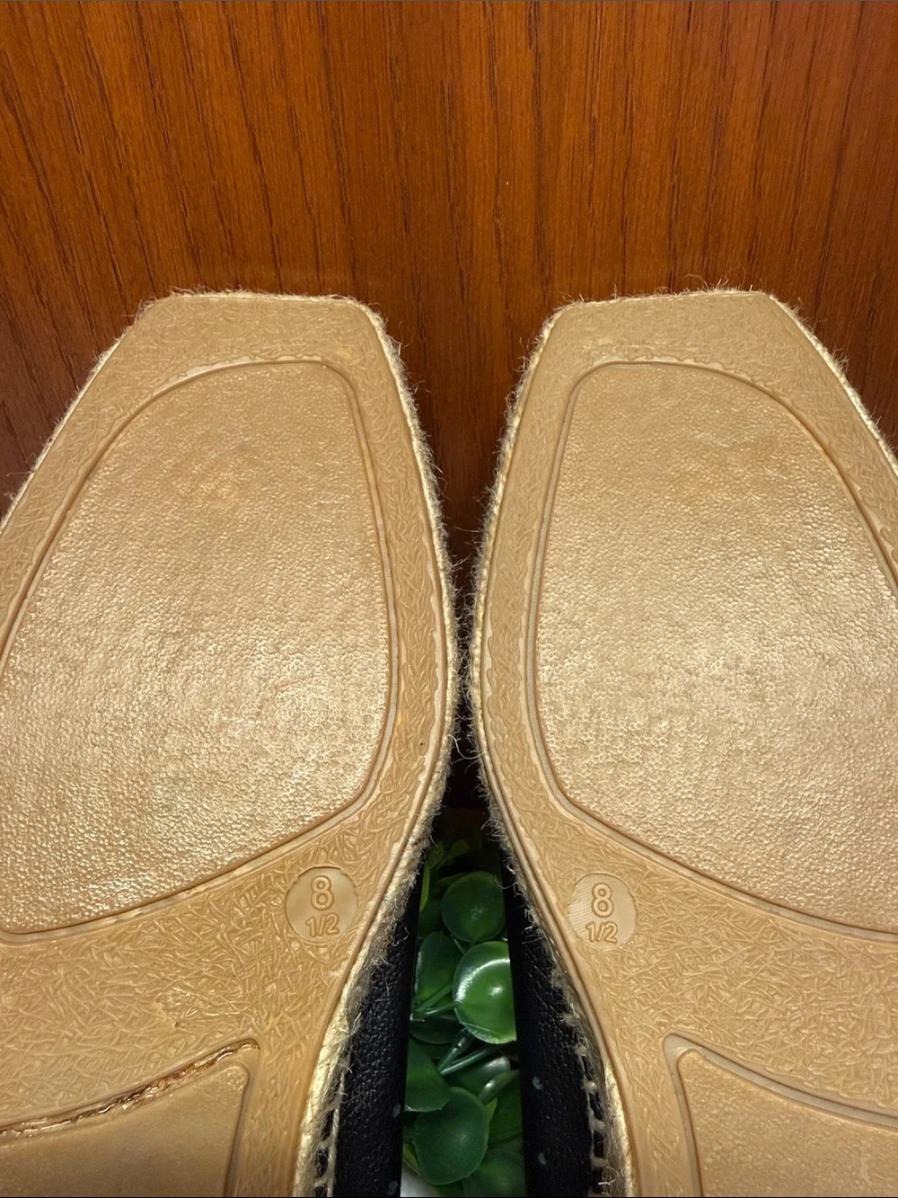 NWOB! Everlane Black Leather Espadrille Flats with Jute Trim - Picture 8 of 11